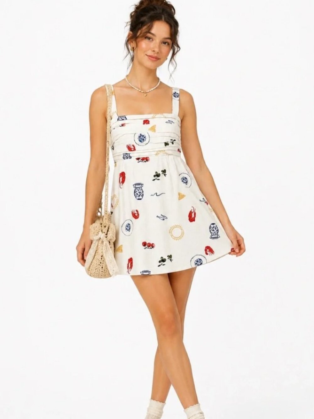 ABERCROMBIE AND FITCH Emerson Linen-Blend Mini Dress